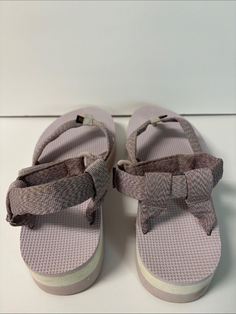 Teva Platform Strappy Sandals – Pale Orchid Purple & White – Good Used Condition - Picture 6 of 12
